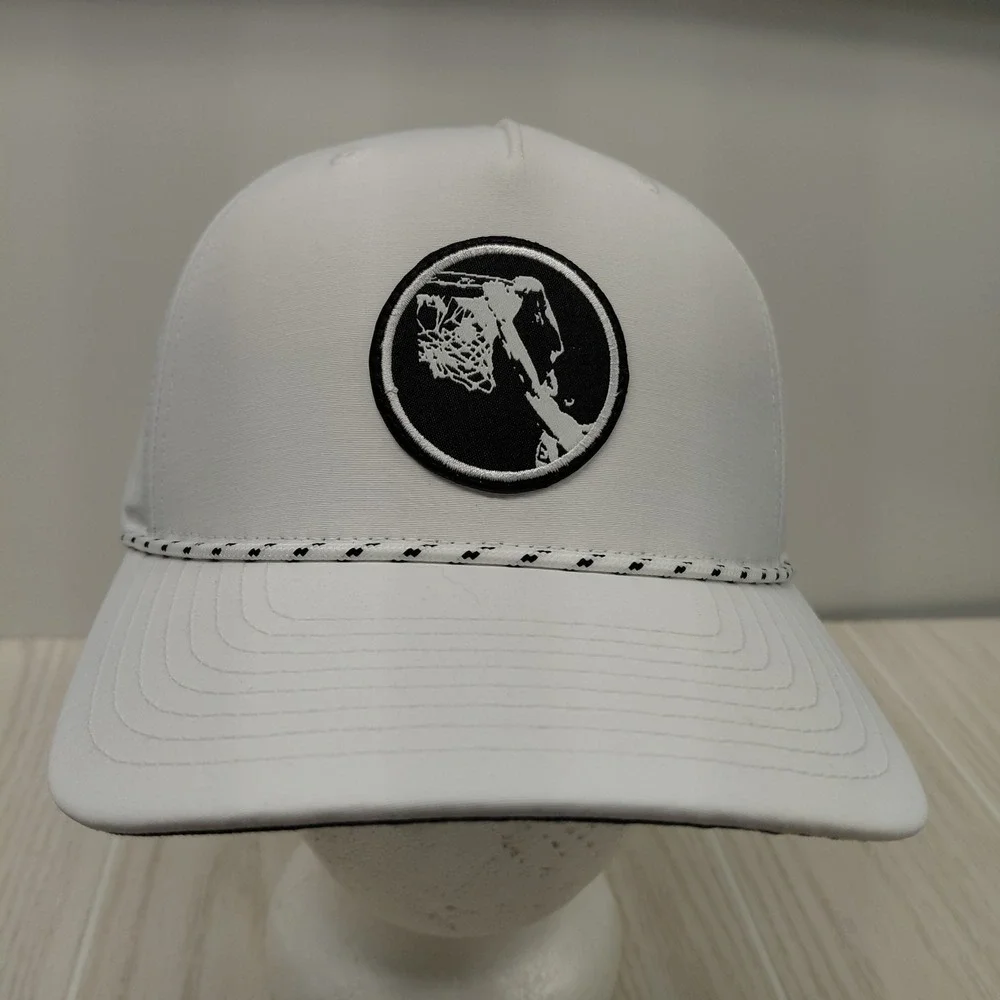 Basketball Dunk‎ Patch White Baseball Hat One Size Backstrap Richardson 355